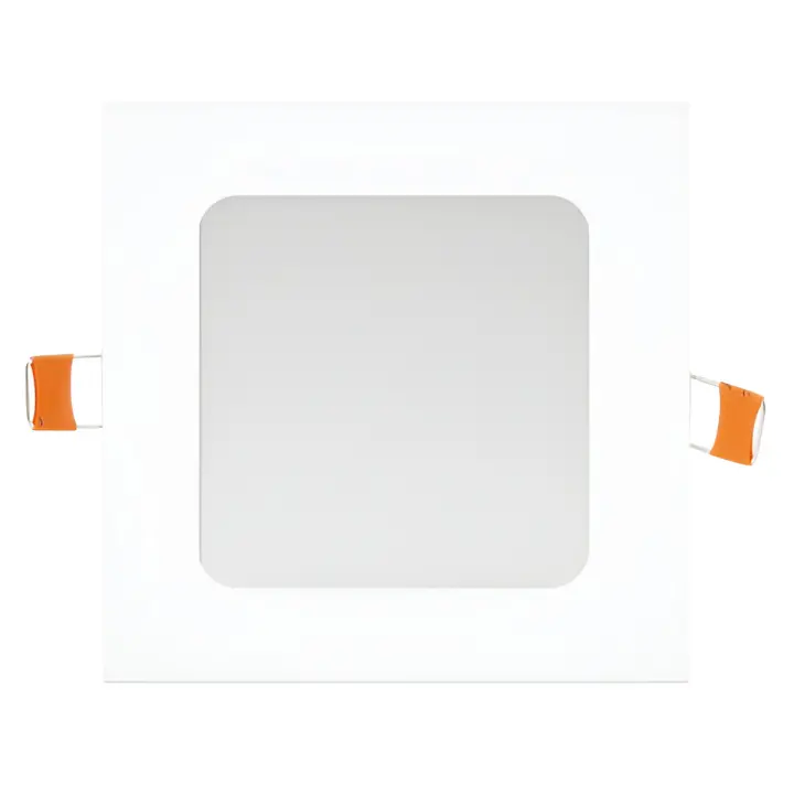 PLACA BM LED CUADRADA SUPERSLIM MARCO BLANCO 6W LUZ BLANCA 6000K-6500K 600 LUMENES - 1