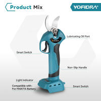 Podadora Eléctrica Inalámbrica De 45mm Con Motor Brushless 4 Velocidades Para Podar Olivos Y Arbustos Con Batería 21V 18V - details 1