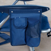 Aktive - Pack 2 sillas de playa tumbonas bajas plegables, reclinables 4 posiciones con cojín, bolsillo lateral y sistema antivuelco, estructura aluminio, 51x45x76 cm - details 6