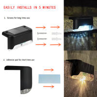 Lámpara Solar LED De Paso Para Exteriores Iluminación De Escaleras Y Paredes Decoración Para Patio Y Valla Pack De 1/4 - details 6