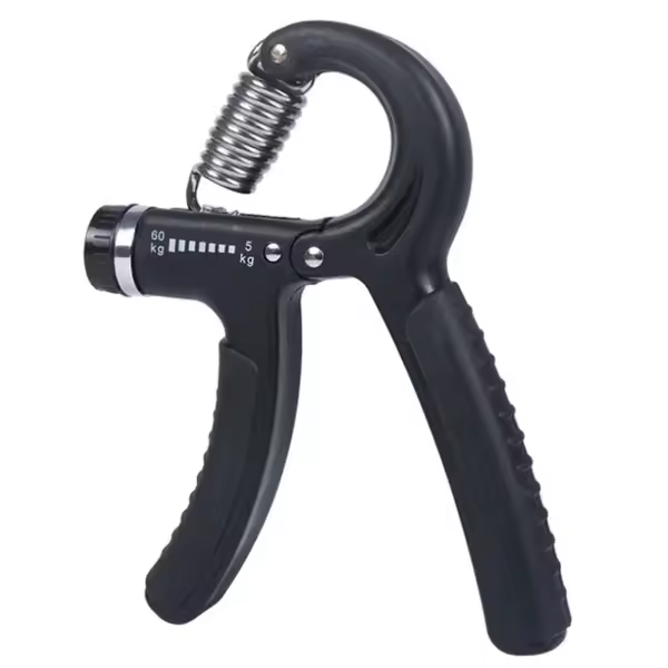 Entrenador de mano ajustable para Fuerza de agarre de 5 a 60 kg, agarre de mano Negro - 1