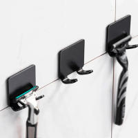 Soporte De Barba Adhesivo Para Baño Organizador De Cuchillas De Afeitar Estante Colgante Reutilizable Para El Hogar - details 7