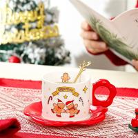 Juego De Taza Y Tazón De Cerámica Con Cuchara Tema Navideño Taza De Café Dibujo Animado Taza Para Bebida Taza De Leche Regalo Con Cuchara Taza De Mug - details 7