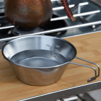 CAMPINGMOON Juego De 4 Piezas Sierra Bowl Y Taza De Acero Inoxidable Para Camping Y Picnics Con Bolsa De Almacenamiento Utensilios De Mesa Al Aire Libre - details 12