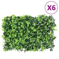 vidaXL Valla de Hojas Artificiales Enrejados Paneles Setos Verde 40x60 cm Cantidad 6 unidades, 24 unidades - details 0