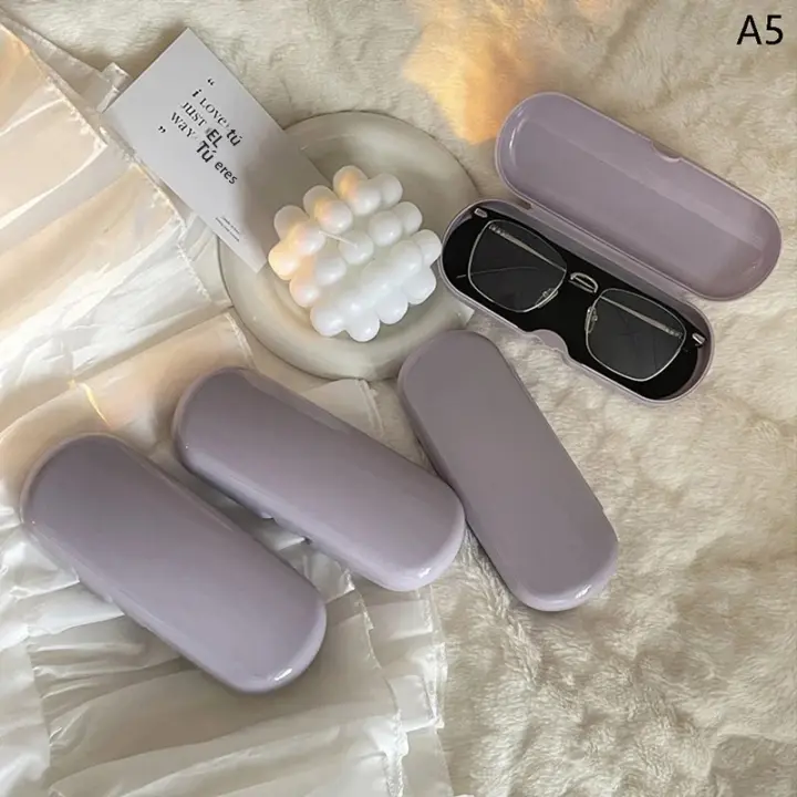 Estuche Portátil Para Gafas De Sol Y Miopía De Color Crema Estuche De Almacenamiento Para Ópticas Simples Para Viajes Estudiantes Unisex - 1