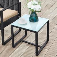 Conjunto de muebles de ratán para jardín de 3 piezas, incluye 2 sillas y 1 mesa de centro, fácil montaje, perfecto para balcón y terraza, disponible en negro y beige, negro y blanco, todo negro - details 25
