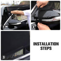 2Pcs Cortina De Ventana Para Coche Protección Solar Y Privacidad Tela Transpirable Para Lado Delantero Y Trasero - details 6