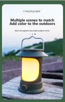 Lámpara De Camping Retro Portátil Lanternas Solares/Carga Tipo-C Luz De Emergencia Para Colgar En La Tienda De Acampar Y Escalada Al Aire Libre Jardín - details 6