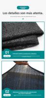 Malla de sombreo con bordes reforzados y agujeros para huertos, invernaderos y protección solar – Color negro - details 5