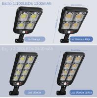 Luz Solar De Calle 100/200 LED IP65 Impermeable Con Sensor De Movimiento Y Control Remoto Para Jardín Y Patio Luz Exterior Solar Contemporánea - details 1