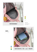 Mochila De Nylon Impermeable Para Niñas Y Adolescentes Con Capacidad Para Portátil Mochila De Viaje Unisex Negro Rosa - details 8