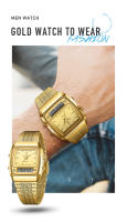 Reloj De Pulsera Deportivo Casual Para Hombre Digital Dual Tiempo Semana Oro 3bar Impermeable Cuarzo Reloj De Mano L1030 - details 9
