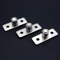 2Pcs Guía De Rueda Para Puerta Deslizante De Madera Montaje En Piso Soporte De Cima Material De Hierro Acero Y Nylon - details 1