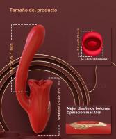 Vibrador Para Mujeres Con Lengüeta Y Succión Estimulador De Clítoris Tapping Flapping Vibrador De Silicona Para Juguete Sexual Oral - details 3
