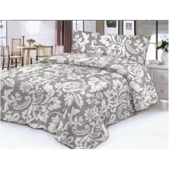 Juego de sábana,juego para cama 180cm,set de 4 Piezas, 1 encimera , 1 sábana bajera ajustable, 2 fundas de almohada, 100% poliéster, transpirable.CXJF - 1