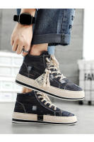 Zapatos De Lona Para Hombre Con Cordones Estilo Clásico Casual Altas Mocasines De Caminar Juvenil Rundown Para Cricket - details 7