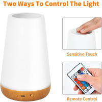 Lámpara De Mesa Cambio De Color 13 RGB Control Remoto Toque Dimmable Portátil Lámpara De Noche USB Recargable Luz De Mesa Para Cama - details 6
