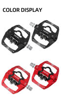 Pedal De Bicicleta 2 En 1 Con Clevatina Gratis Para Sistema SPD MTB Carretera Aluminio Antideslizante Con Rodamiento Sellado Accesorios De Bloqueo - details 7