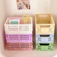 Cesta De Almacenamiento Plegable Para Escritorio Estudiante Organizador De Suministros De Oficina Caja De Almacenamiento Pila De Bolsas Pequeñas Para Cosméticos Y Artículos Variados - details 0