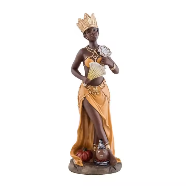 DRW figura oshun oxum resina pintada a mano de 15 cm - 1