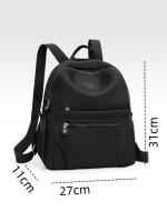 Mochila De Nylon De Color Sólido Ligera Para Viajes Y Escuela Mochila Casual Para Trabajo Y Viajes Puede Colgarse En Maleta - details 9