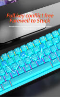 Teclado Mecánico De Juego USB MUCAI MK61 61 Teclas Switch Rojo Cableado Con Cable Desmontable RGB Retroiluminado Intercambiable Caliente - details 4