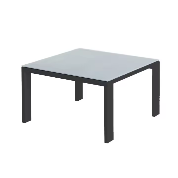 Mesa de jardín de centro Thais de aluminio grafito de 70x70x41 cm Lola Home - 1