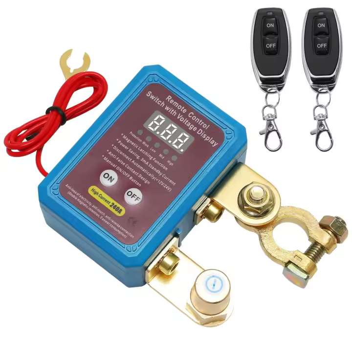 Disyuntor de batería de 12 V, interruptor de batería con pantalla LED, disyuntor de automóvil de 240 A, interruptor de apagado automático para automóvil, RV, ATV, camión, barco - 1