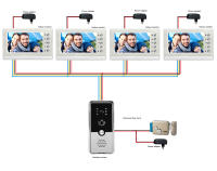 Sistema de intercomunicación de vídeo con cable, cámara de puerta, timbre, Kits de teléfono para casa, Villa, apartamento - details 16