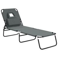 vidaXL Tumbona plegable acero recubrimiento en polvo tela Oxford Azul, Negro, Rojo Sillas de Exterior Ideal para jardín, playa, piscina, terraza Tumbona Piscina Tumbonas Playa Tumbonas Jardín Exterior - details 3