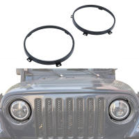 Juego De Bajadas De Faros Redondos De 7 Pulgadas Para Jeep Wrangler JK 2007-2017 Soporte Metálico De Anillo Para Luz Accesorios De Automóvil - details 11
