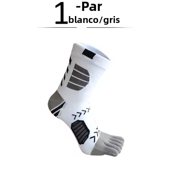 Calcetines De Dedos Deportivos Compresión Absorbentes De Sudor Desodorantes Para Ciclismo Maratón Fitness Outdoor Baloncesto 5 Dedos Hombre - 1