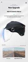 Casco De Motocicleta Con Luces LED Recargables Para Hombres Y Mujeres Casco Universal Para Moped Y Scooter Eléctrico Cuatro Estaciones Medio Casco ABS Peso 950g - details 9