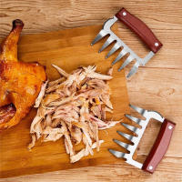 LMETJMA Pinzas De Oso De Acero Inoxidable Con Mango De Madera Y Abrebotellas Para BBQ Herramientas De Cocina Resistentes Al Calor Fáciles De Limpia KC0423 - details 2