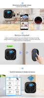 Nuevo Sistema De Alarma WIFI Tuya W9B Para Seguridad Doméstica 433MHz Control Remoto Por App TuyaCompatible Con Alexa Y Google Assistant - details 2