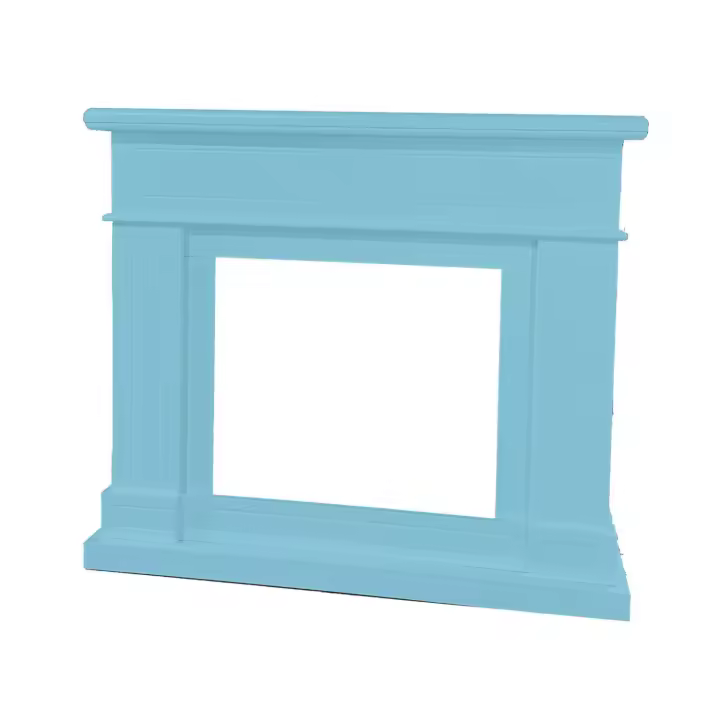 Marco De Chimenea Mpc Lipari Azul Turquesa Marco De Chimenea Lipari Azul Turquesa Para Chimenea Volcano Quemador Electrico o Quemador Existente En Madera Mdf Ideal Para Todos Los Ambientes - 1