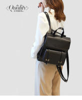 Mochila De Cuero Genuino Para Mujer Bolsa De Viaje Con Portátil Capacidad De 20-35 Litros Estilo Preppy Saco De Hombro - details 4