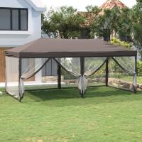 vidaXL Carpa para Fiestas Plegable con Paredes 3x6 m Cenador Color Antracita,  Taupé,  Azul y mas - details 1