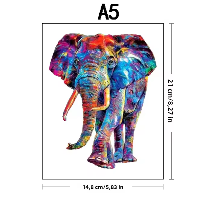 Puzzle De Madera En Forma De Animal Colorido Para Adultos Y Niños Jigsaw Único De Succulentas Sin Químicos De Origen Mainland China - 1