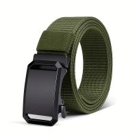 Cinturón Táctico Para Hombres Con Hebilla Automática Y Correa De Lona Casual Deporte Al Aire Libre Trabajo Exterior - details 5
