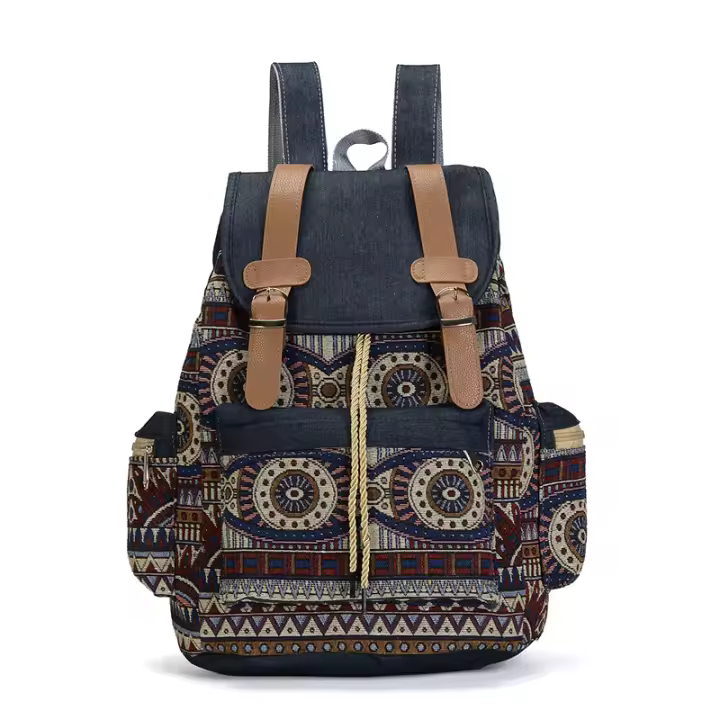 Mochara de Lona with Estampado Sólida Para Mujeres Bolsa Hombre Estudiantes - 1