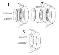 Soporte Redondo Recipiente Para Luz Bajo Techo De 82mm Corte Ajustable De 62mm Para Bombillas GU10 MR16 E27 Aluminio Negro Pack De 3/6/9 - details 5