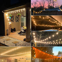 Luz De Cadena Solar LED Para Exterior IP65 Impermeable Decoración Navideña Con 10-30 Luces Retro Para Camping Jardín Fiesta Lámpara Encantada - details 9