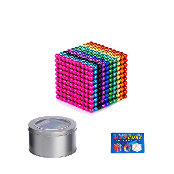 Bolas magnéticas de Colores en Pack de 1000 Unidades- ¡Crea tus propias estructuras con diversión... - 1
