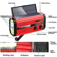5000mAh Radio DE EMERGENCIA FM XSY-320 portátil de mano-powered Alarma Solar recargable con Alarma SOS Lintera Meteorológica de Energía para el hogar del coche - details 5