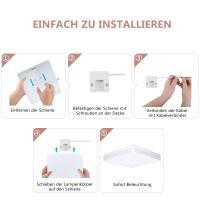 Luz De Techo LED Cuadrada IRALAN Para Dormitorio En Acero Y Acrílico 18W 24W 36W 48W Neutro Frío Calido Iluminación Moderna Para Cocina Comedor Estudio Baño - details 8