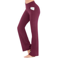 Ogilvy Mather-Pantalones largos de pierna Acampanados para mujer, pantalones largos de cintura alta, estilo Palazzo, elegante, OL - details 5