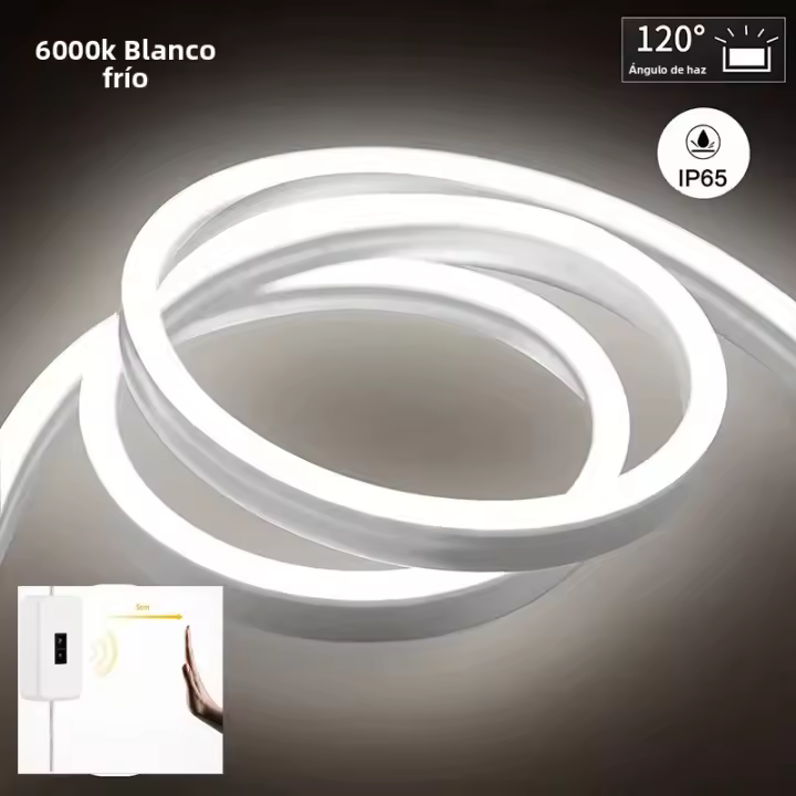 Tira De Luz LED Neón Impermeable Con Sensor De Movimiento 5V Flexible Para Dormitorio Cocina Jardín Exterior Decoración De Ambiente - 1