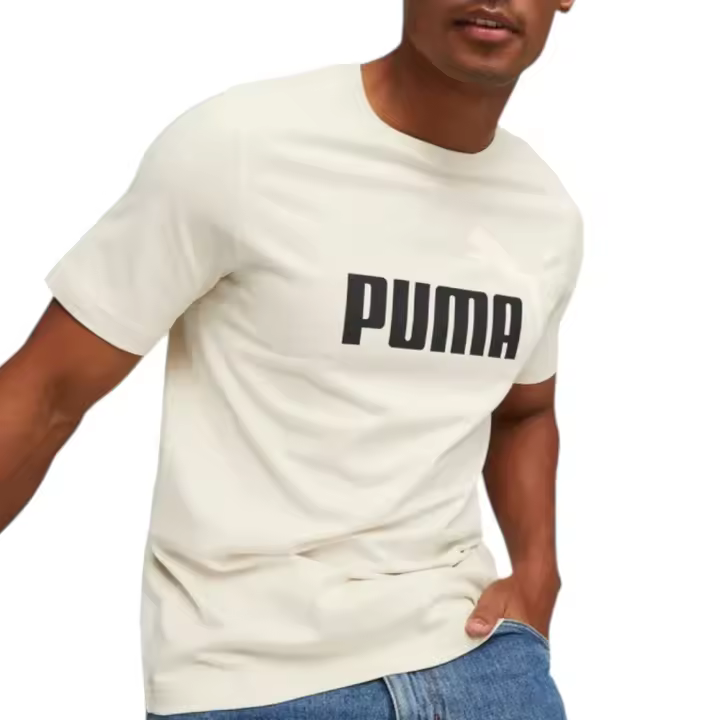 Camiseta Puma Essentials+ 2 Color Logo Beige Alpine Snow 586759-87 Hombre - 1
